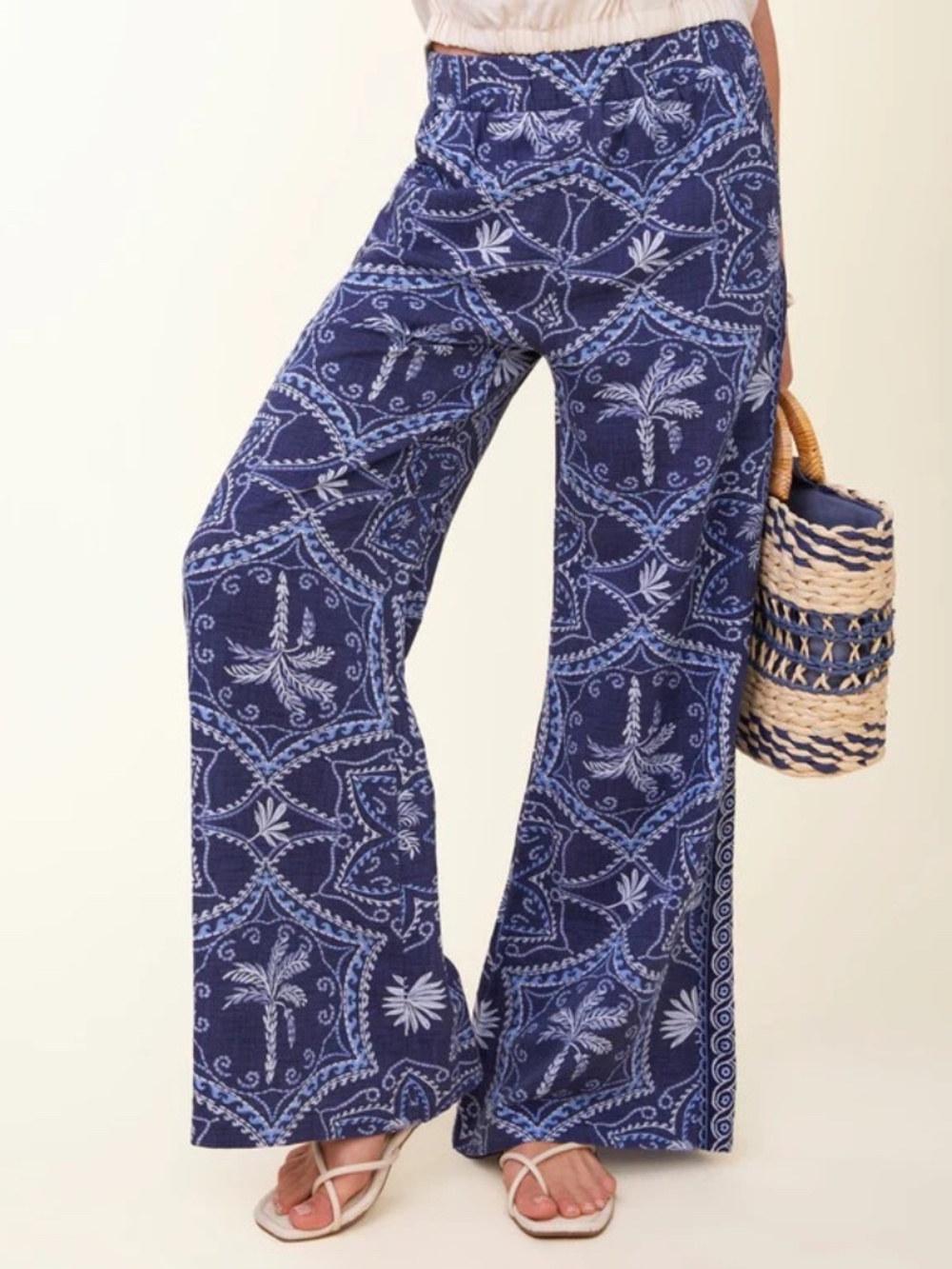 Resort Palazzo Pants in Ogeechee Palm Medallion MED